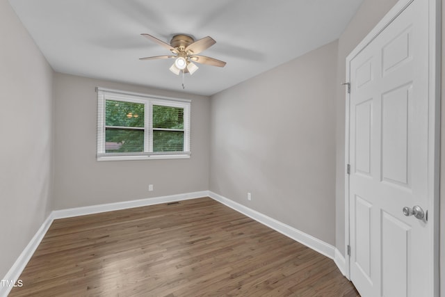 1316 Foxrun Dr, Raleigh, NC 27610 - spare room with ceiling fan and wood finished floors