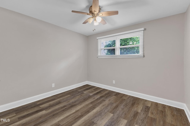 1316 Foxrun Dr, Raleigh, NC 27610 - spare room featuring dark wood finished floors and ceiling fan