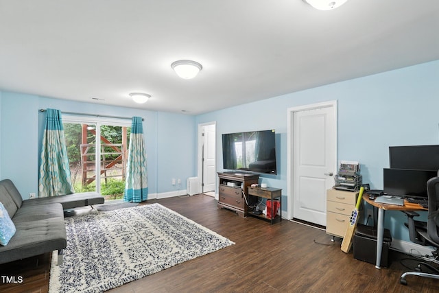 651 Berry Chase Way, Cary, NC 27519 - living area featuring wood finished floors and a desk