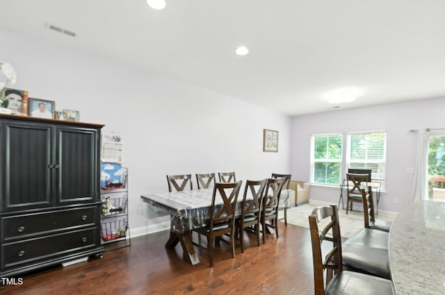 651 Berry Chase Way, Cary, NC 27519 - dining area featuring dark wood-type flooring and recessed lighting