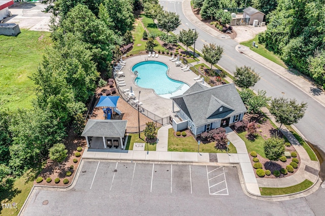 4611 Lazy Hollow Dr, Knightdale, NC 27545 - aerial view of a pool area