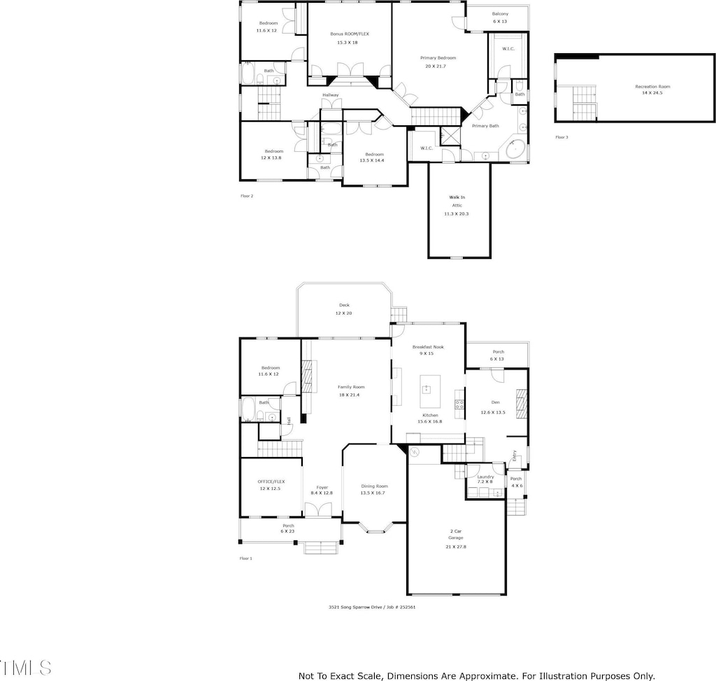 3521 Song Sparrow Dr, Wake Forest, NC 27587 - view of room layout