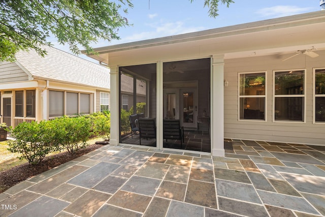 501 Tranquil Sound Dr, Cary, NC 27519 - view of patio / terrace featuring ceiling fan