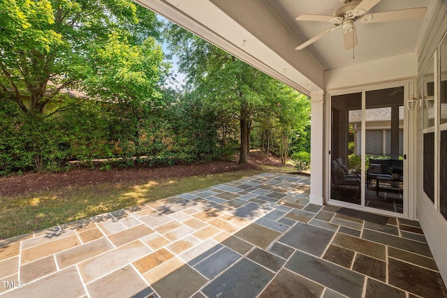 501 Tranquil Sound Dr, Cary, NC 27519 - view of patio featuring ceiling fan