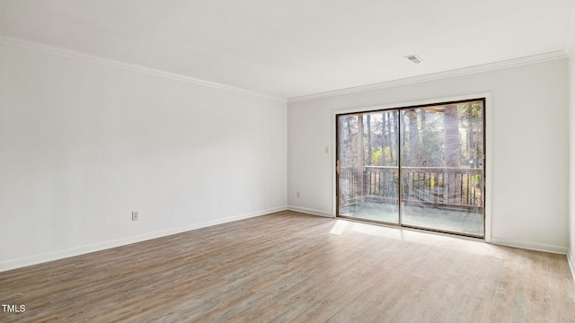 550 Pine Ridge Pl, Raleigh, NC 27609 - unfurnished room featuring crown molding and wood finished floors
