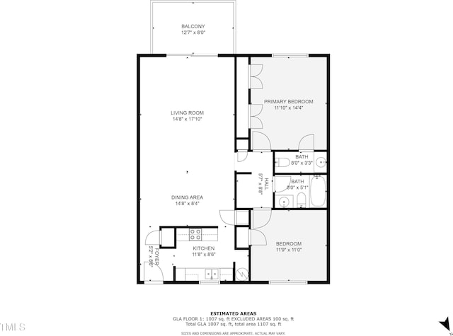 550 Pine Ridge Pl, Raleigh, NC 27609 - view of room layout
