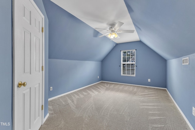 5513 Enoree Ln, Raleigh, NC 27616 - bonus room with carpet flooring, vaulted ceiling, and ceiling fan