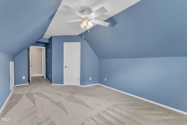 5513 Enoree Ln, Raleigh, NC 27616 - additional living space with vaulted ceiling, carpet, and a ceiling fan