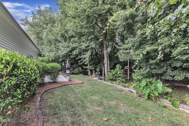 5513 Enoree Ln, Raleigh, NC 27616 - view of green lawn featuring a garden