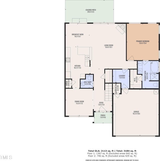 5513 Enoree Ln, Raleigh, NC 27616 - view of floor plan / room layout