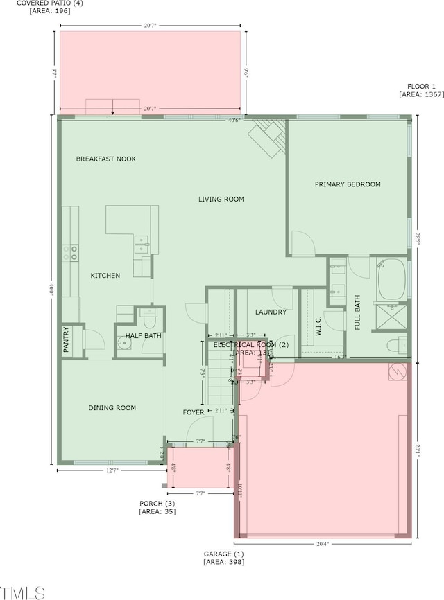 5513 Enoree Ln, Raleigh, NC 27616 - view of room layout