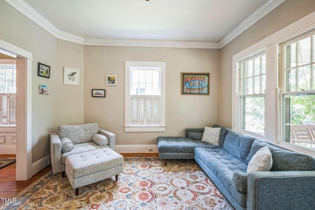 1213 Pierce St, Raleigh, NC 27605 - living room with crown molding and wood finished floors