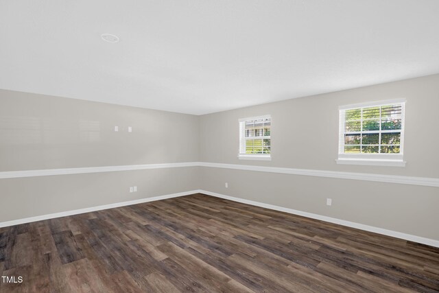 1814 Shiva Ct, Durham, NC 27703 - spare room featuring dark wood-style flooring and baseboards