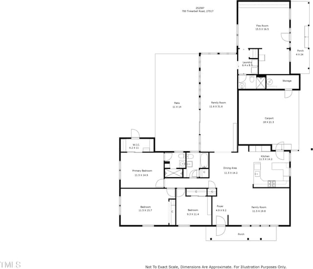 700 Tinkerbell Rd, Chapel Hill, NC 27517 - view of room layout