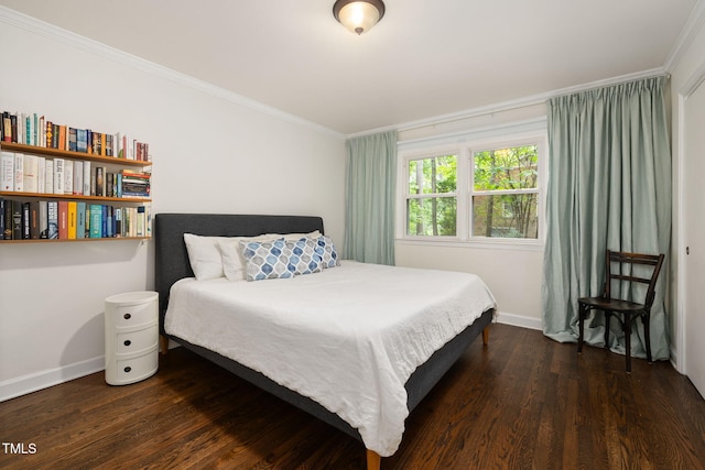 700 Tinkerbell Rd, Chapel Hill, NC 27517 - bedroom with crown molding and wood finished floors
