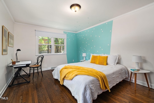 700 Tinkerbell Rd, Chapel Hill, NC 27517 - bedroom featuring wood finished floors and ornamental molding