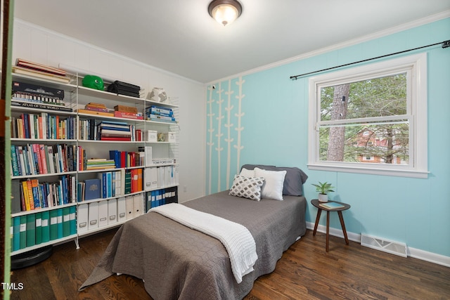 700 Tinkerbell Rd, Chapel Hill, NC 27517 - bedroom featuring ornamental molding and wood finished floors