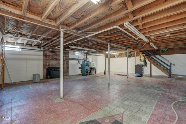 10781 US-158, Reidsville, NC 27320 - below grade area featuring tile patterned floors and stairs