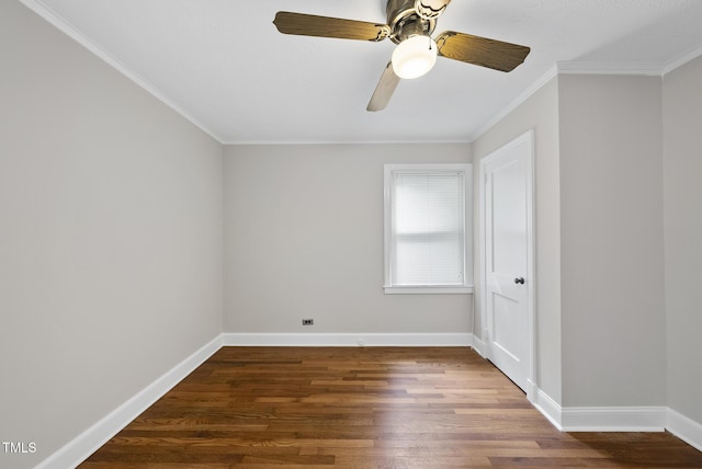 7 Meadowbrook Ave, Durham, NC 27712 - unfurnished room with wood finished floors, crown molding, and ceiling fan