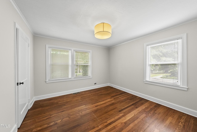 7 Meadowbrook Ave, Durham, NC 27712 - unfurnished room with crown molding and dark wood finished floors