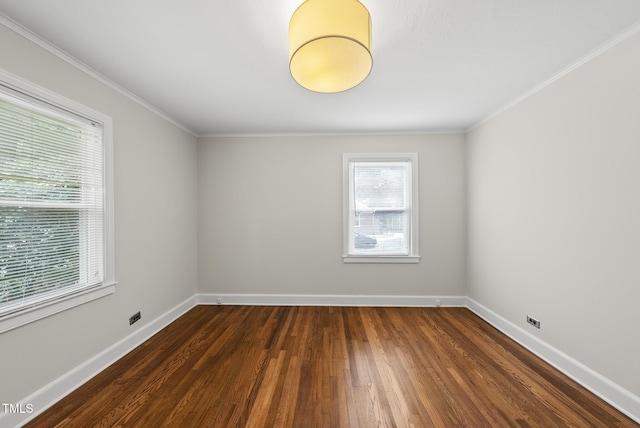 7 Meadowbrook Ave, Durham, NC 27712 - unfurnished room featuring dark wood-type flooring and ornamental molding