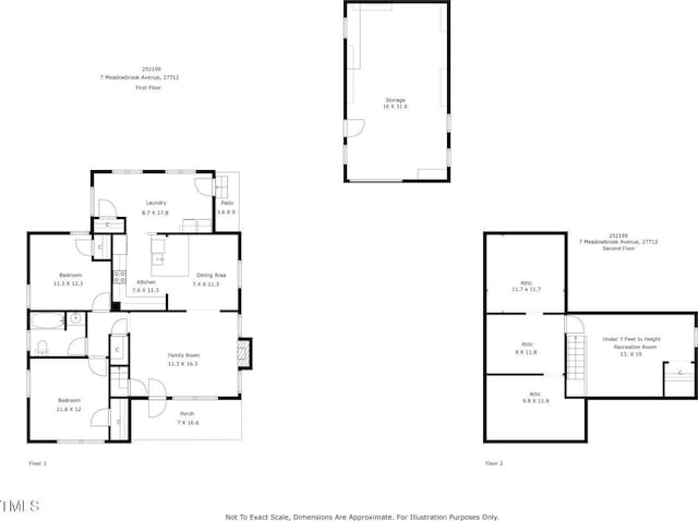 7 Meadowbrook Ave, Durham, NC 27712 - view of room layout