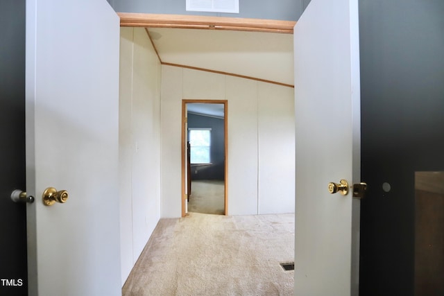 69 Laurel Meadows Ct, Burlington, NC 27217 - hall with carpet floors and lofted ceiling