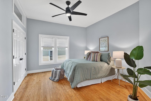 1001 Lancaster St, Durham, NC 27701 - bedroom featuring wood finished floors, ceiling fan, and a closet