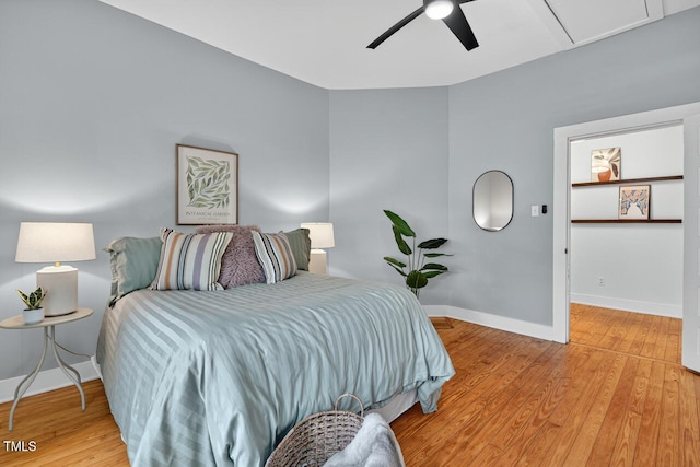 1001 Lancaster St, Durham, NC 27701 - bedroom featuring light wood-type flooring and ceiling fan