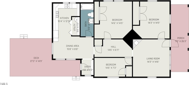 1001 Lancaster St, Durham, NC 27701 - view of home floor plan