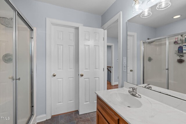 511 Scotts Ridge Trl, Apex, NC 27502 - bathroom with a shower stall and vanity