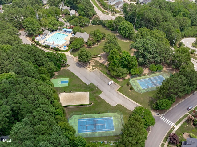 511 Scotts Ridge Trl, Apex, NC 27502 - drone / aerial view of a pool