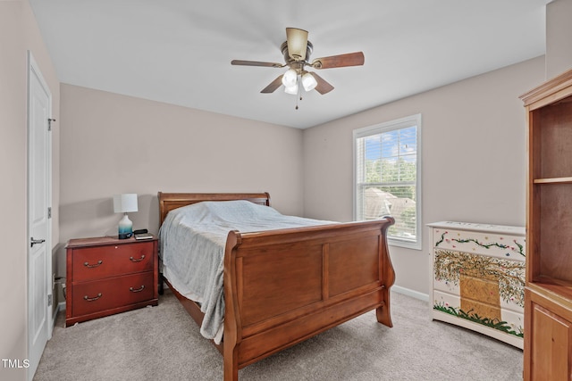 1950 Firenza Dr, Apex, NC 27502 - bedroom featuring light carpet and a ceiling fan