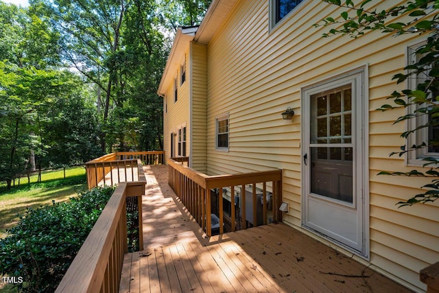 2330 Thunder Rd, Durham, NC 27712 - view of wooden terrace