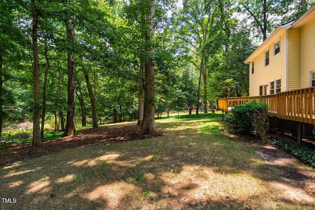 2330 Thunder Rd, Durham, NC 27712 - view of yard featuring a deck
