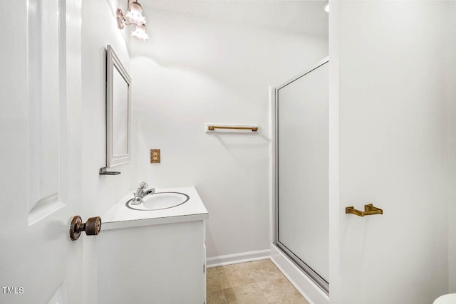 2330 Thunder Rd, Durham, NC 27712 - bathroom with vanity and a stall shower