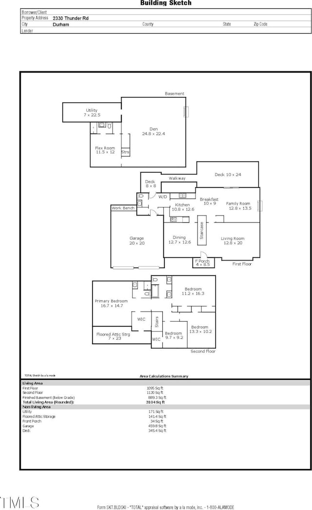 2330 Thunder Rd, Durham, NC 27712 - view of property floor plan