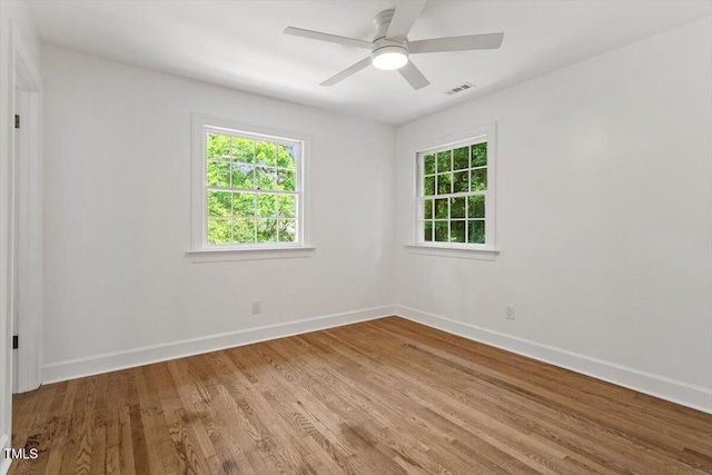 6311 Brandywine Rd, Raleigh, NC 27607 - spare room featuring light wood-type flooring and a ceiling fan