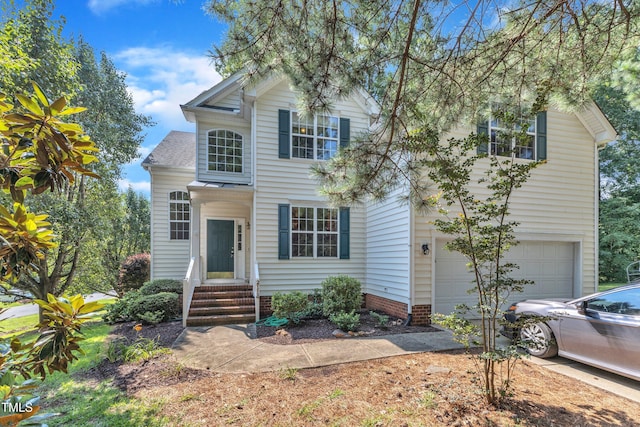 2114 Baycourt Trl, Hillsborough, NC 27278 - traditional-style home featuring an attached garage and driveway