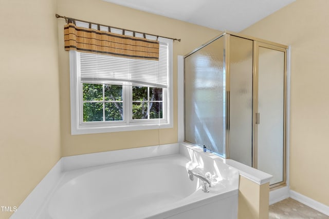 2114 Baycourt Trl, Hillsborough, NC 27278 - bathroom featuring a stall shower and a garden tub