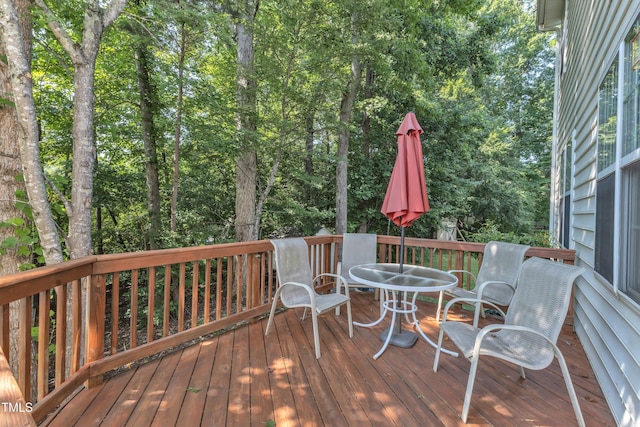 2114 Baycourt Trl, Hillsborough, NC 27278 - wooden deck featuring outdoor dining space