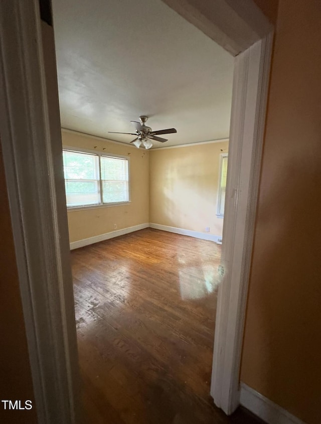 2022 Bivins St, Durham, NC 27707 - empty room featuring wood finished floors and a ceiling fan