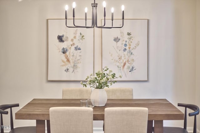 1004 Citadel Ave, Durham, NC 27713 - dining space with a chandelier