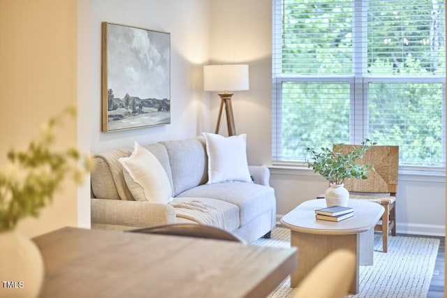 1004 Citadel Ave, Durham, NC 27713 - living area with wood finished floors and baseboards