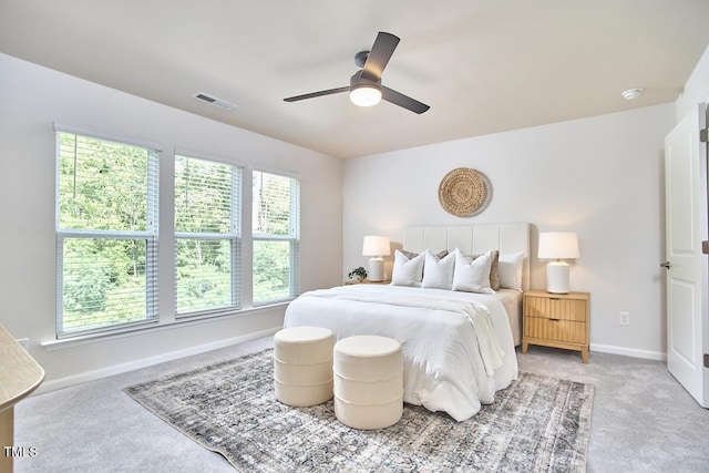 1004 Citadel Ave, Durham, NC 27713 - bedroom featuring light carpet and ceiling fan