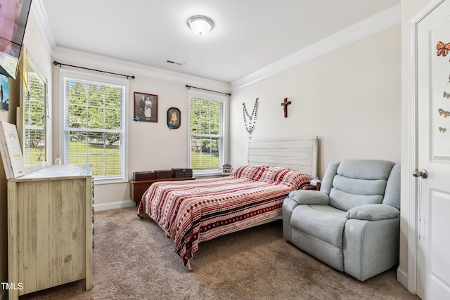 90 E Calvert Ct, Clayton, NC 27527 - bedroom with crown molding and carpet floors