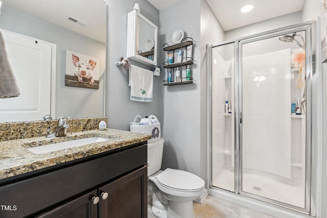 90 E Calvert Ct, Clayton, NC 27527 - full bathroom featuring a stall shower, vanity, and tile patterned floors
