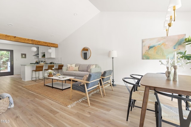 110 Mossbark Ln, Chapel Hill, NC 27514 - living area featuring light wood-type flooring and high vaulted ceiling