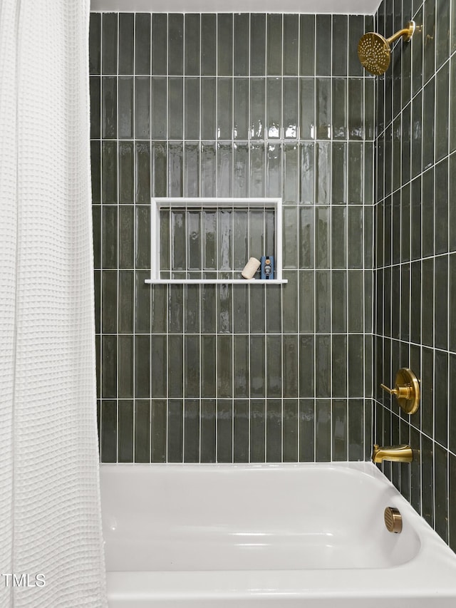 110 Mossbark Ln, Chapel Hill, NC 27514 - full bathroom with shower / bath combo with shower curtain