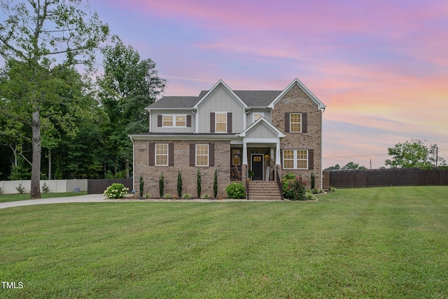 3082 Cascade Dr, Burlington, NC 27217 - view of front of property featuring brick siding and board and batten siding